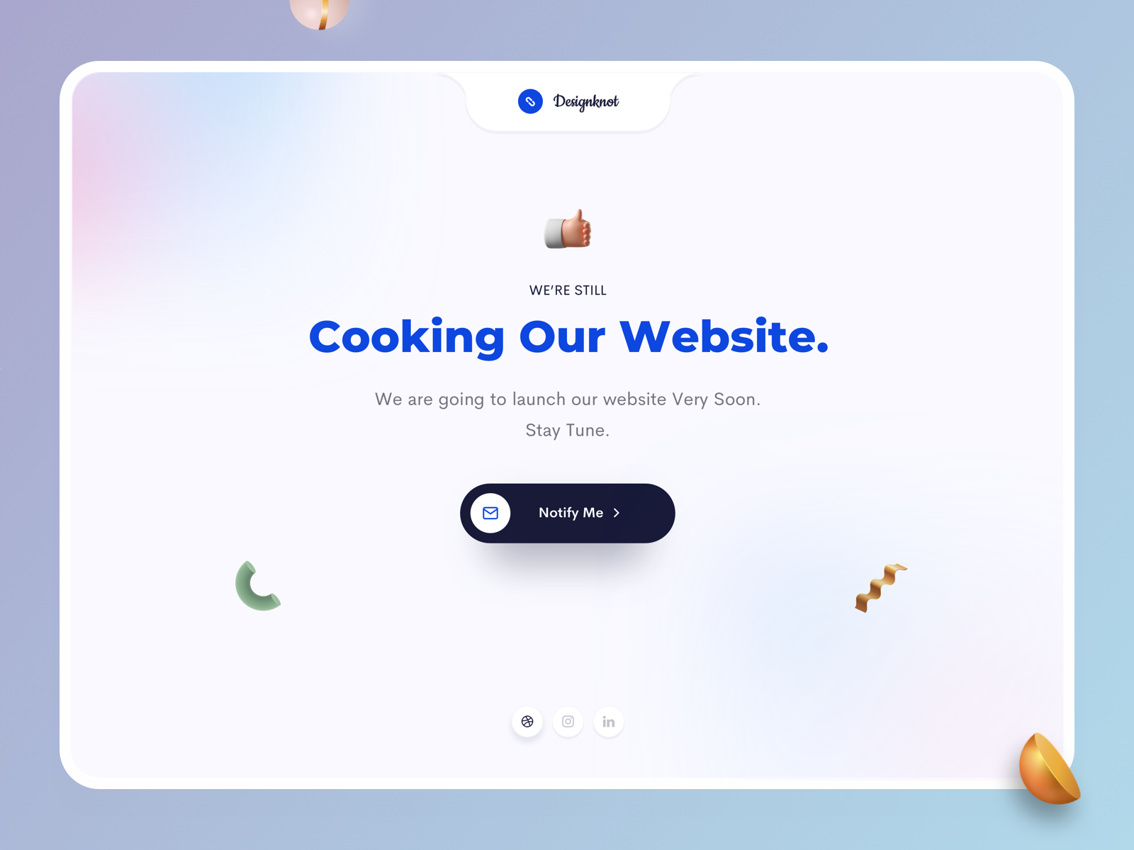 Designknot Coming Soon Page By Praveen Raj For Designknot On Dribbble