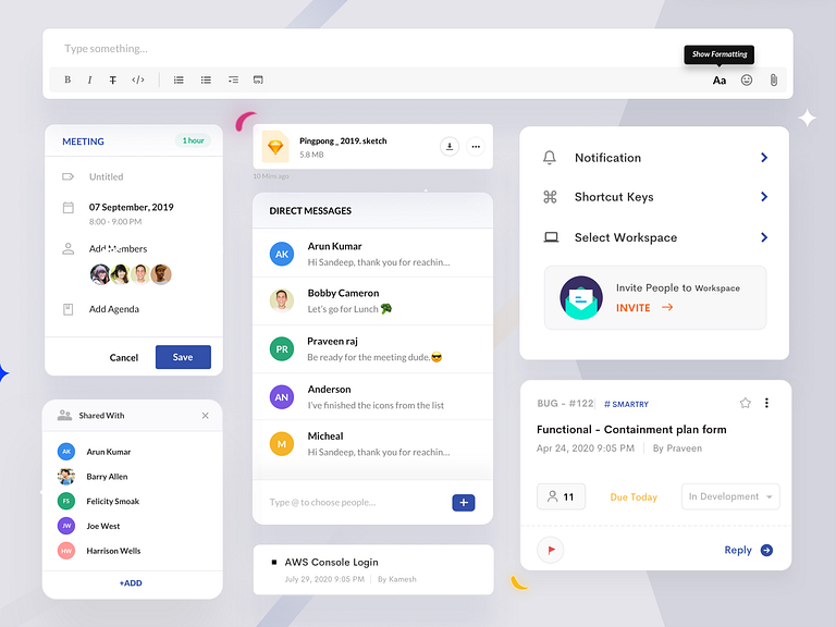 UI Components by Praveen N on Dribbble