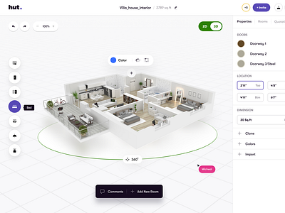 Interior Builder UI by Praveen N on Dribbble