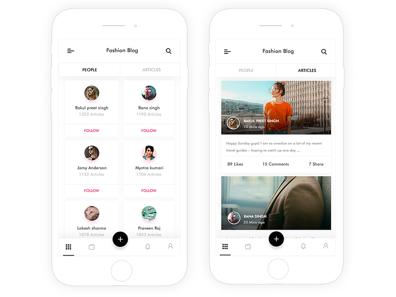 Blog App For Ios By Praveen N On Dribbble