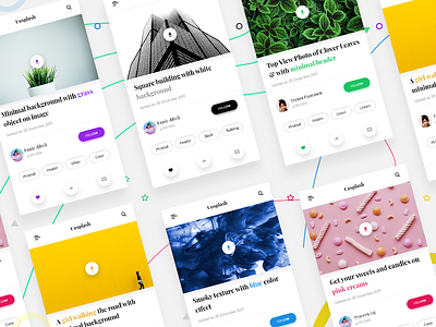 Unsplash app ui