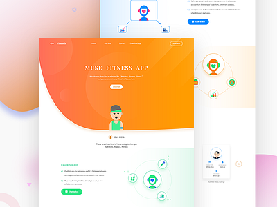 Fitness Bot Landing page