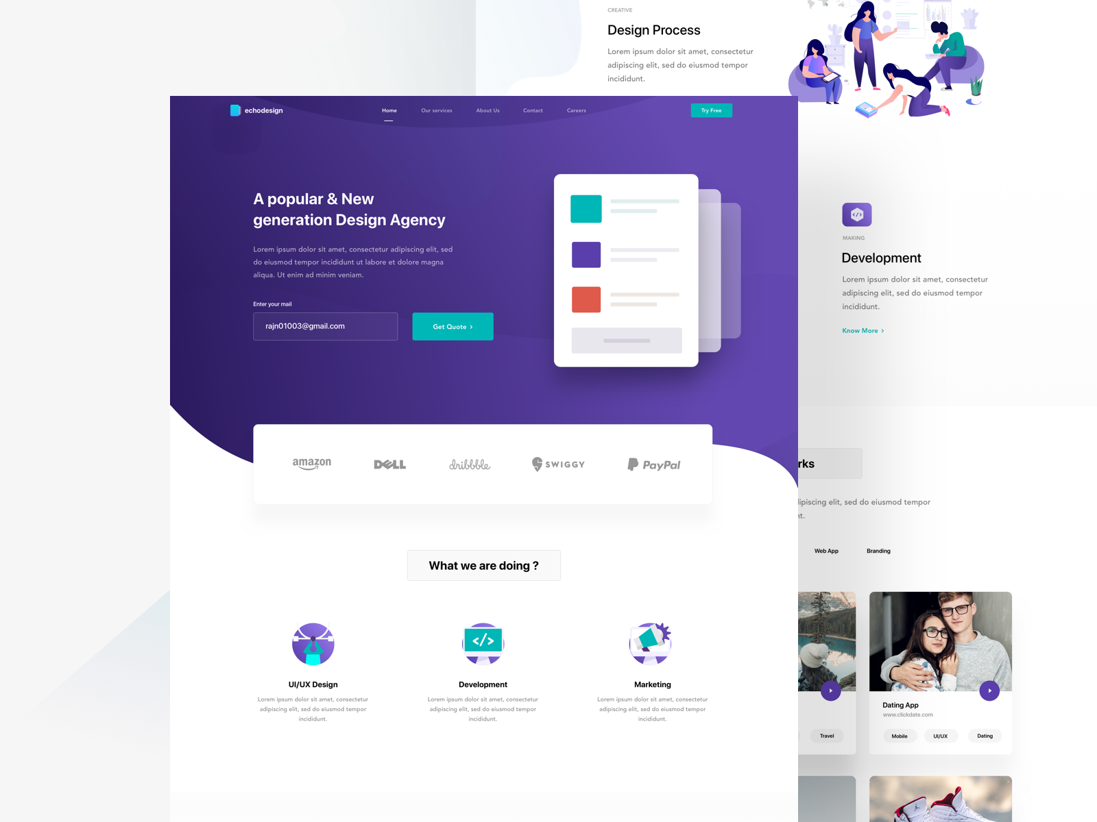 Software agency landing page by Praveen N on Dribbble