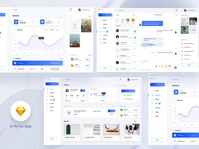 Community dashboard UI KIT app chat clean dashboard design gradient gumroad landing page messenger minimal money my page new profile sale sketch trend ui ui kit web