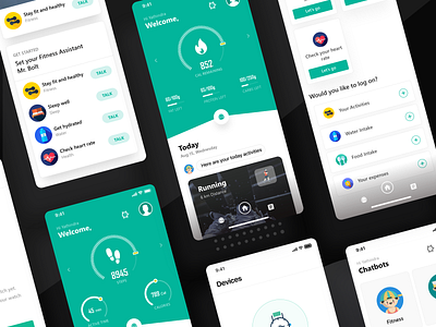 Muse AI app Interface ai app artificial intelligence clean colors dashboard design finance fitness illustration ios iphonex minimal mockup new nutrition trend ui ux web