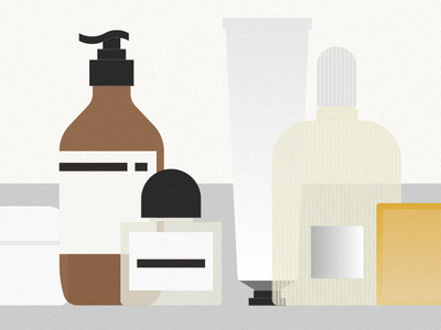 Grooming Products illustration vector