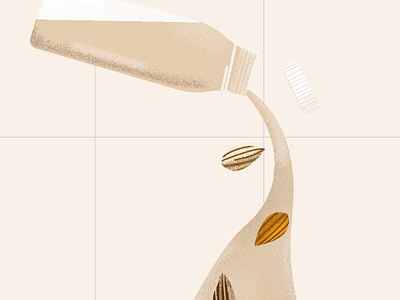 Almond Milk almond colour design illustration illustration art photoshop shading