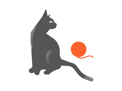 Kitty + Wool. bold cat colour design illustration illustrator kitten kitty vector wool