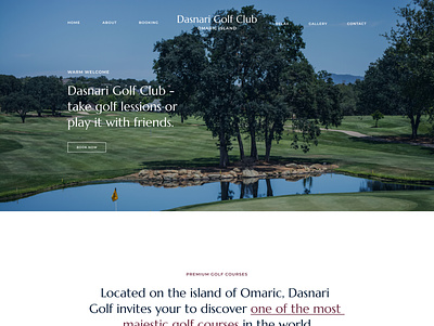 Golf club homepage design golf golf club golf design golf website homepage