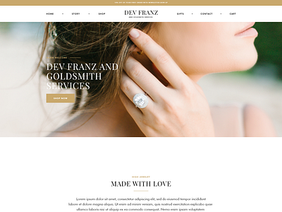 Jewelry shop homepage