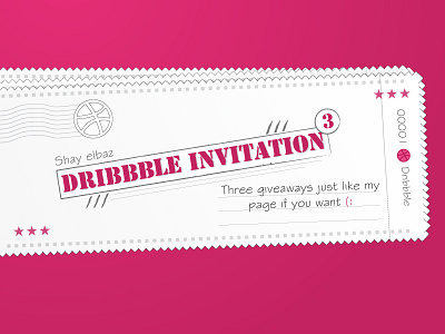 Dribbble Invite 1 2015 color dribbble giveout invitation invite israel ticket