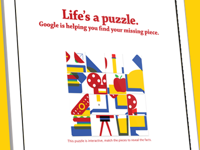 Life's a puzzle advert google ipad