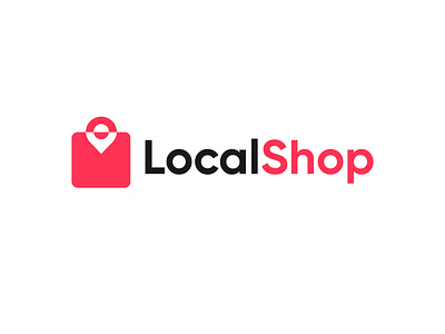 local shop creative design location logo negativespace pin shop shopping shopping bag shopping basket