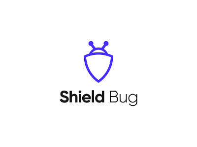 shield bug animal app bug creative design logo security security app shield shield logo tech technology