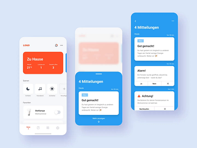 Smart Home - Delete Notification animation app application card concept delete design digital expand flat home layer messages motion notification overlay smart typography ui ux