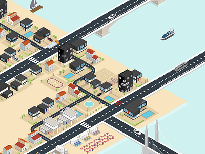 Isometric Islands digital illustration illustration illustrator isometric design isometric illustration