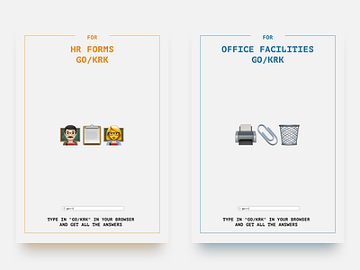 GO/KRK Posters Series (1/3) emoji facilities hr office poster print