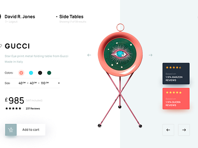 Gucci Table Shopping Concept by Pavel Panioukin on Dribbble