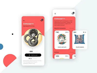 Fornasetti Mobile Shopping UI Concept concept design ecommerce ecommerce app fashion mobile mobile app mobile store retail ui design ux design