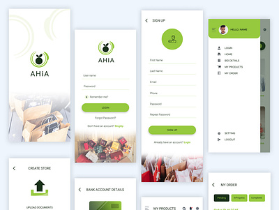 AHiA mobile app design graphicdesign mobile app design ui