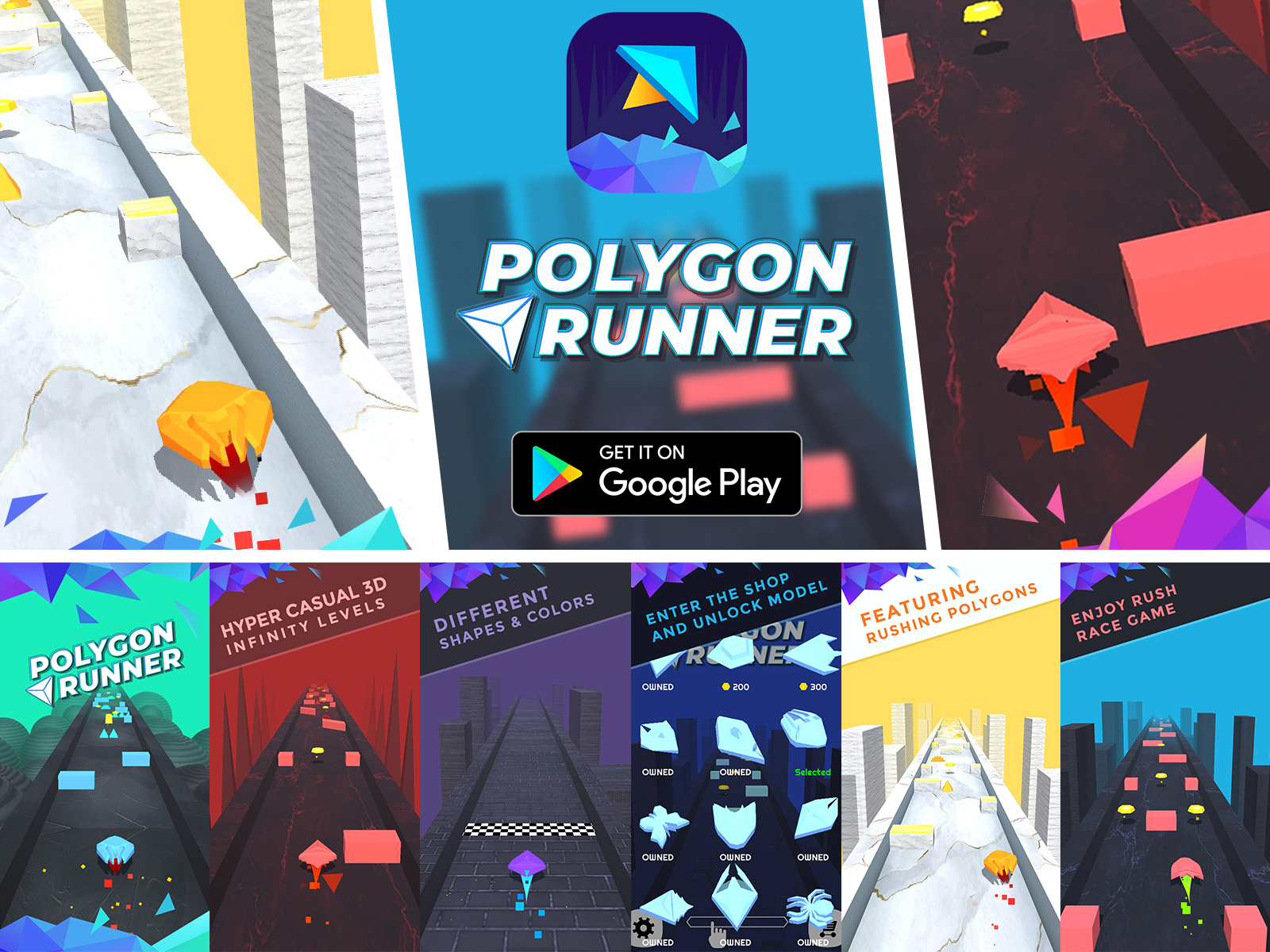 Polygon Runner Hyper Casual Game by misal graphic designer on Dribbble