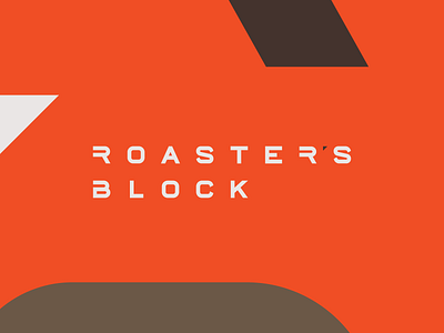 Roaster's Block artdirection branding brown design logo modern orange typography