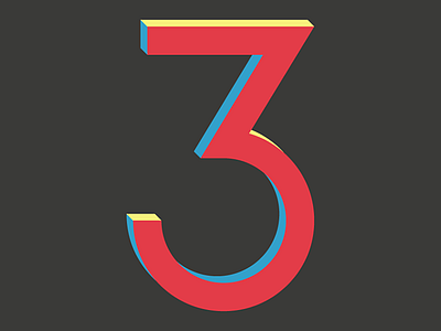 Daily Characters Day 4 3 bauhaus daily design graphic number numbers type typeface typography