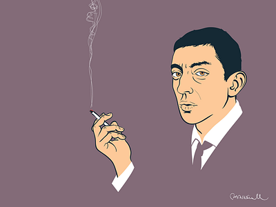 Serge Gainsbourg illustration music portrait