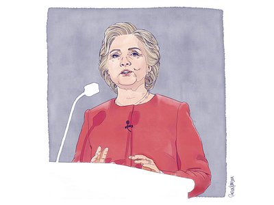 Hillary digital illustration politics portrait