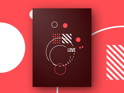 Love Poster abstract branding design figma design figmadesign love poster poster art poster design red typography valentine valentine day vector warmup weekly warm-up weeklywarmup