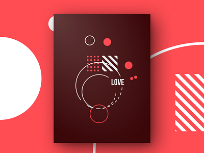 Love Poster abstract branding design figma design figmadesign love poster poster art poster design red typography valentine valentine day vector warmup weekly warm up weeklywarmup