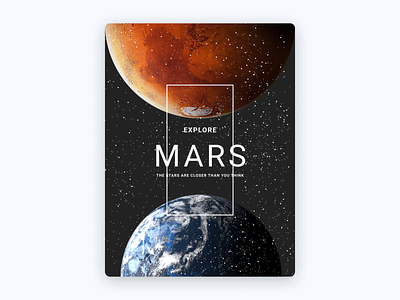 Mars Postcard design dribbbleweeklywarmup earth figma illustration mars postcard poster space typography vector warmup weekly warm-up weeklywarmup