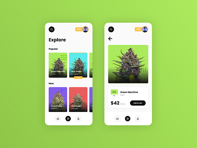 Cannabis Mobile App Design