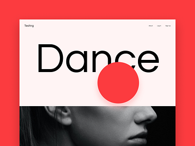 Dance - Creative Concept dance design figma landingpage madewithfigma typography ui uidesign web