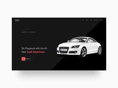 Creative concept for Audi audi auto landing page car car design car landing page car website design figma landing page ui ui design web