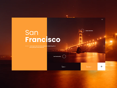 San Francisco Hero Exploration branding design figma interface interfacedesign madewithfigma typography ui ui design uidesign uiux uiuxdesign uiuxdesigner web web design webdesign website website design