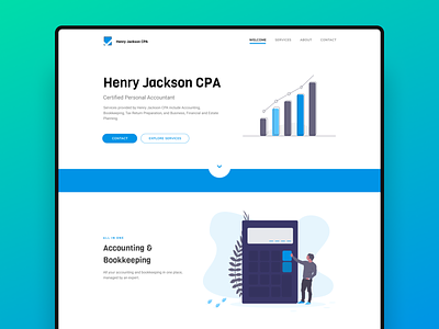 Henry Jackson CPA accountant app design figma illustration ui ui design undraw web design website