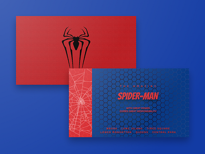 TASM Business Card blue business card businesscard design red spider man spiderman superhero weekly warm up