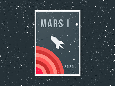MARS ONE 2020 SPACE PATCH design designer dribbbleweeklywarmup figma illustration patch scifi space stars starship vector