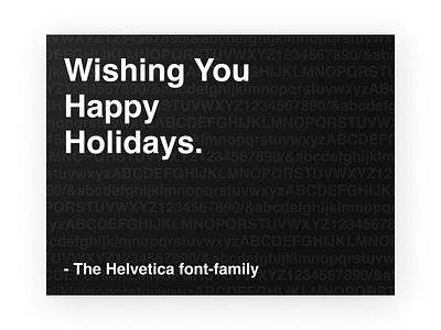 Helvetica Holiday Card