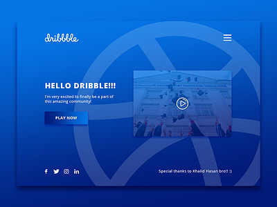 Hello Dribbble!! debut shot design dribbble ui