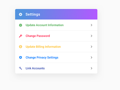 Daily UI 007 - Settings