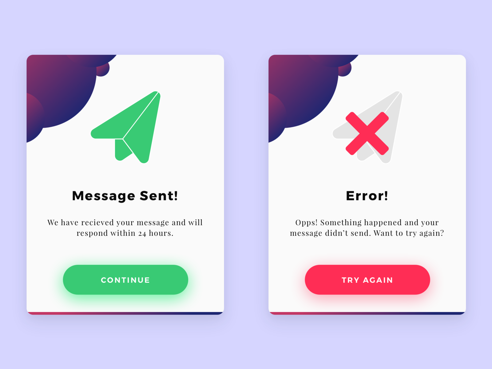 Daily UI 011 - Splash Message by Jack Dickson on Dribbble