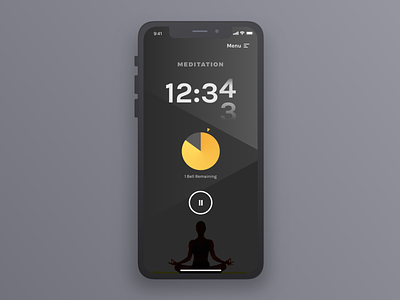Daily UI 014 - Timer dailyui design ios meditation mobile sketch timer ui ux