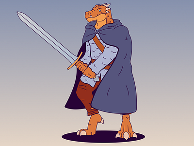 Arishann Kerrhylon, Dragonborn Fighter Rebound dd dnd dragonborn dungeons dragons fighter illustration rpg tabletop