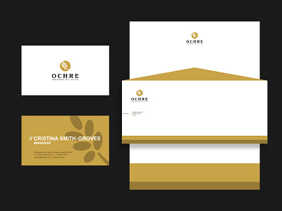 Ochre Stationary Package brand branding creative design flat gfx graphics illustration illustrator inspiration logo logo design logo design branding logo design concept ochre post stationary design type typography vector