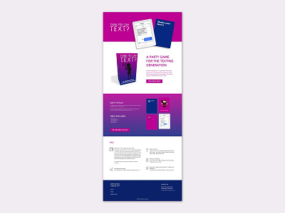 Think You Can Text site design blue card game content gracie lundell gradient gradient icons iphone layout linear icons marketing pink play product site design text ux ui