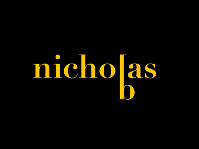 nickb black design gracie lundell logo personal project practice serif typography yellow