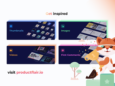 Product Hunt Launch Inspiration for Thumbnails, Images and Video gradient illustration product hunt productdesign