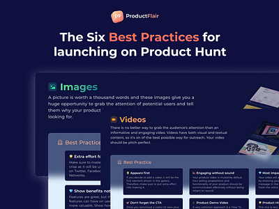 The Six Best Practices for launching on Product Hunt 🙀 design glassmorphism glassy gradient launching product hunt